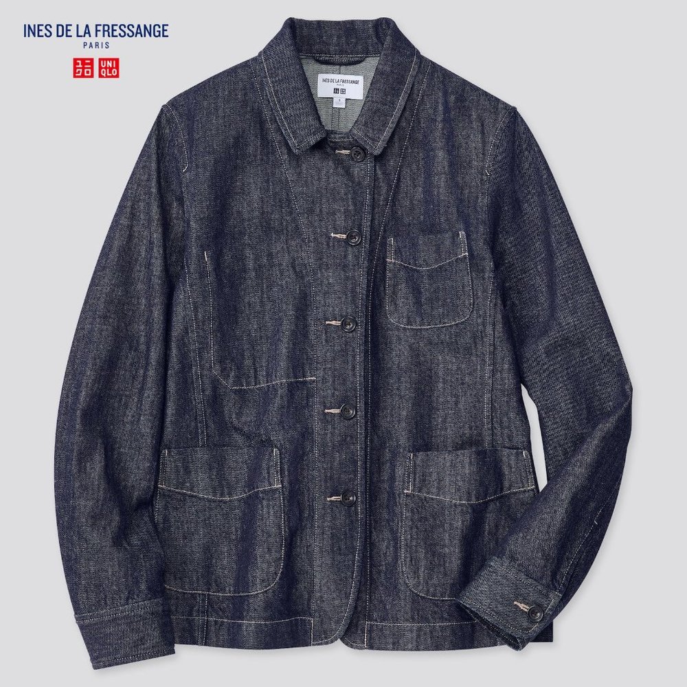 Uniqlo IDLF denim coverall blazer jacket